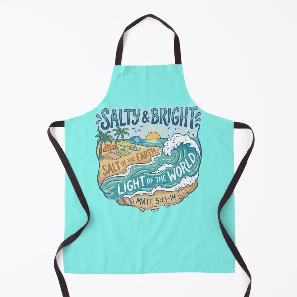 Item preview, Salty and Bright - Matthew 5:13-14 - Retro Beach designed and sold by IAmsThoughts.