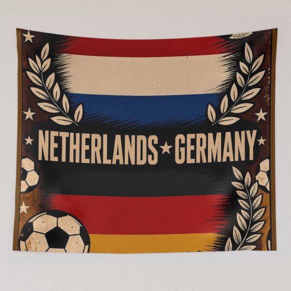 Item preview, Netherlands vs Germany retro Vintage art  designed and sold by Nexus Space.