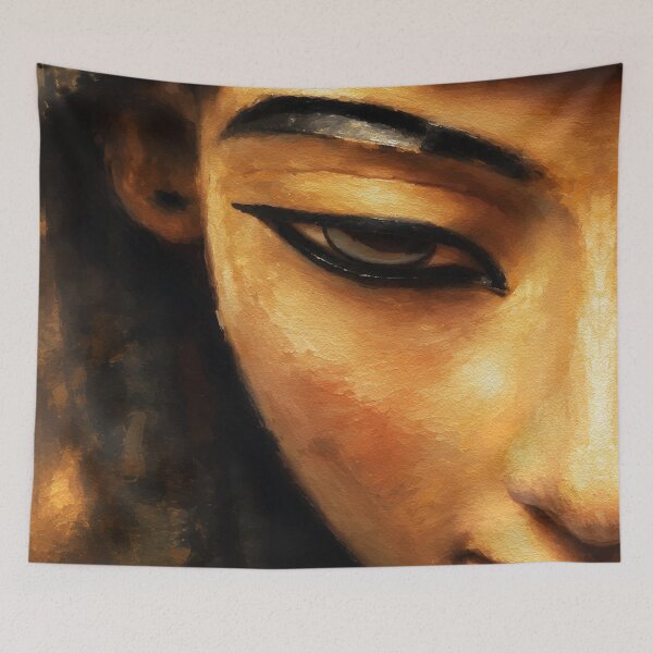 Item preview, Pharaoh's Gaze – Ancient Egyptian Oil Painting designed and sold by RamyGallery.