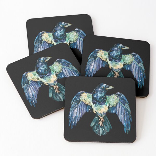 Item preview, Musing Raven - Fantasy Watercolor Bird Design designed and sold by scicilysimonee.