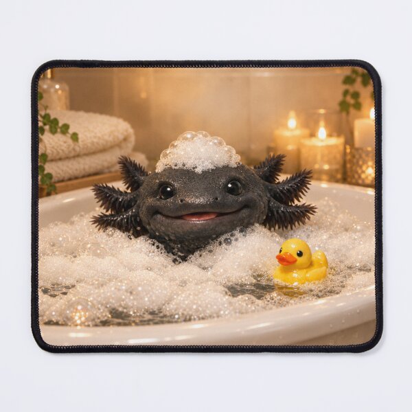 Item preview, Melanoid Axolotl Bathtub designed and sold by Sillytoe.