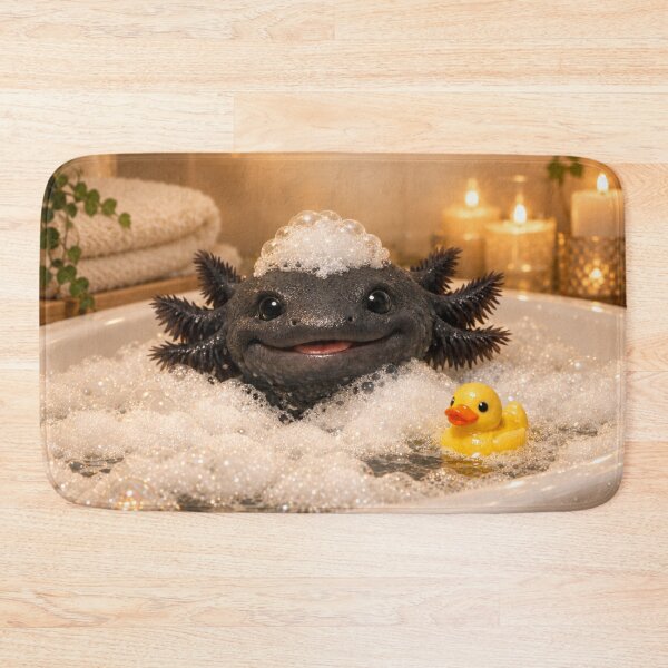 Item preview, Melanoid Axolotl Bathtub designed and sold by Sillytoe.