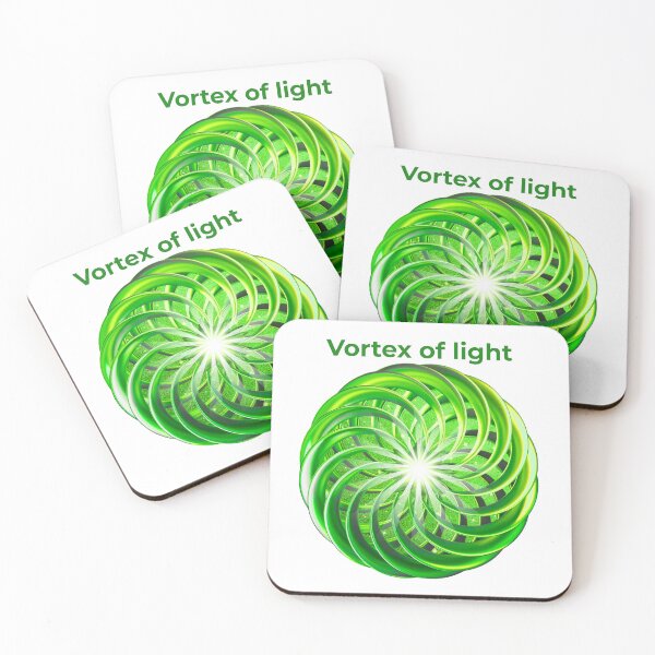 Item preview, ​Vortex of Light - Green Spiral Abstract Art designed and sold by MinimalAurashop.