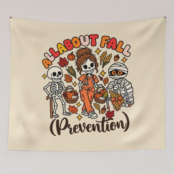 Item preview, All About Fall Prevention Thanksgiving Nurse Skeleton Humor designed and sold by AmiGraph.