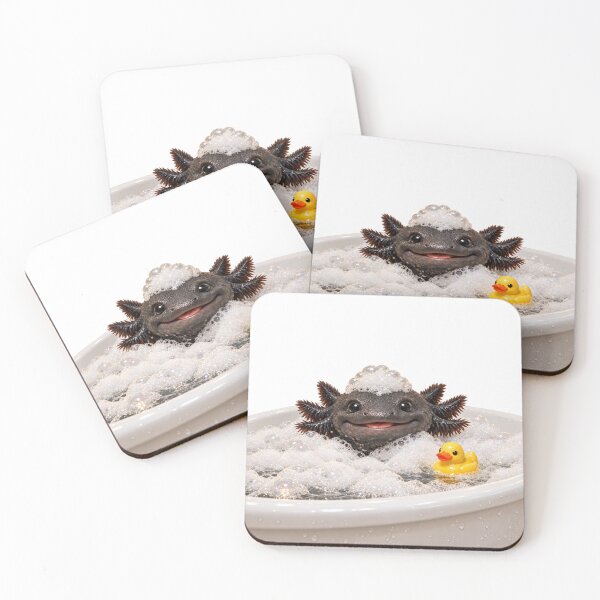 Item preview, Melanoid Axolotl Bubble Bath designed and sold by Sillytoe.