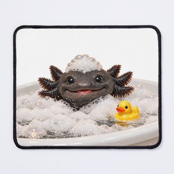 Item preview, Melanoid Axolotl Bubble Bath designed and sold by Sillytoe.