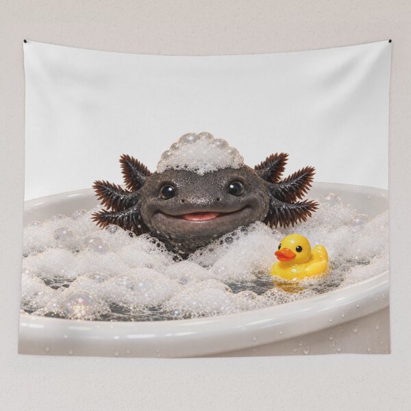 Item preview, Melanoid Axolotl Bubble Bath designed and sold by Sillytoe.