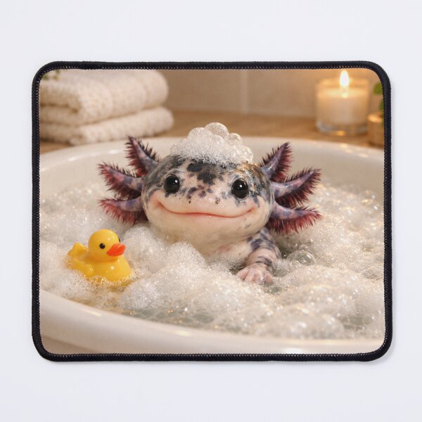 Item preview, Mosaic Axolotl Bathtub designed and sold by Sillytoe.