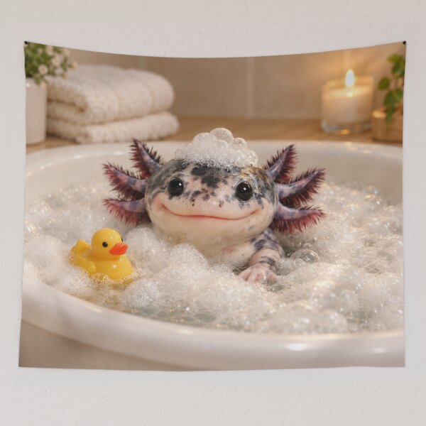 Item preview, Mosaic Axolotl Bathtub designed and sold by Sillytoe.