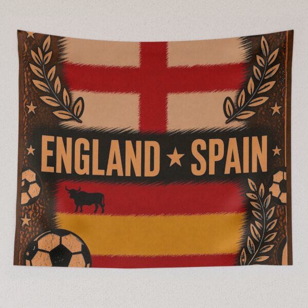 Item preview, England Spain vintage retro poster /Vintage England Spain art   designed and sold by Nexus Space.