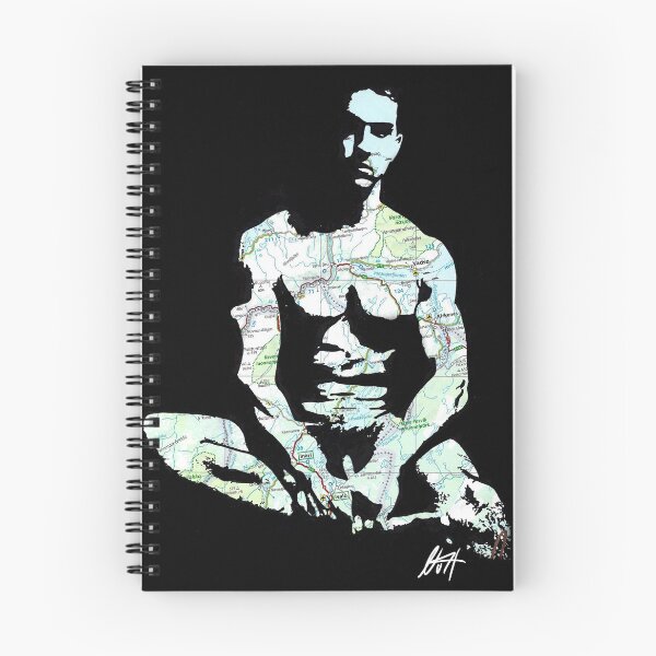 Item preview, Cute Muscled Shy Lad Nude Map Art By NLMKArtStudio designed and sold by NLMKArtStudio.