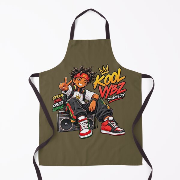 Item preview, Cool Vibes Kool Vybz Anime Style Hip Hop Kid Boombox Print designed and sold by digitalbob60.