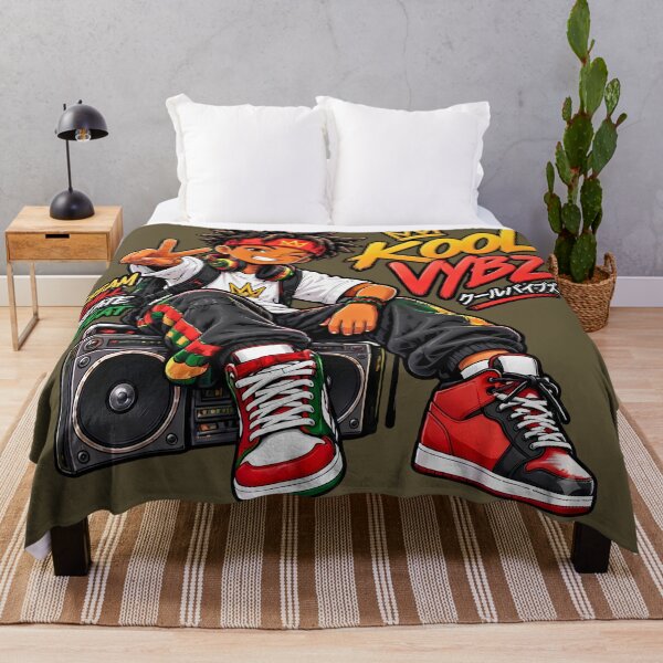 Item preview, Cool Vibes Kool Vybz Anime Style Hip Hop Kid Boombox Print designed and sold by digitalbob60.