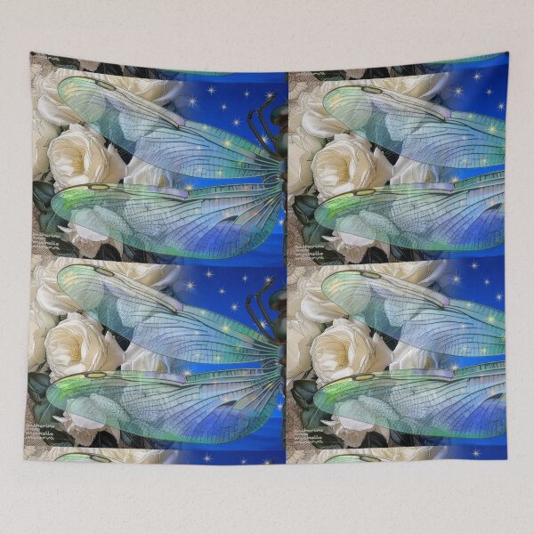 Item preview, Dragonfly, Roses and Stars designed and sold by Katherine Anne Michelle Minerva.
