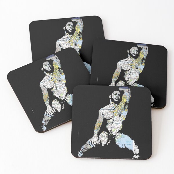 Item preview, Hot Muscled Thick Leg Black Daddy With Hairy Armpits Map Art By NLMKArtStudio designed and sold by NLMKArtStudio.