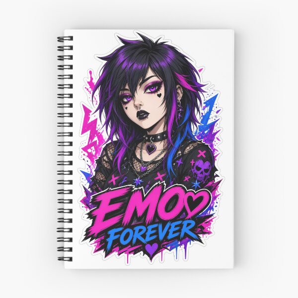 Aperçu de l'œuvre Emo Forever, fille gothique d'anime créée et vendue par MoonlitNeko.