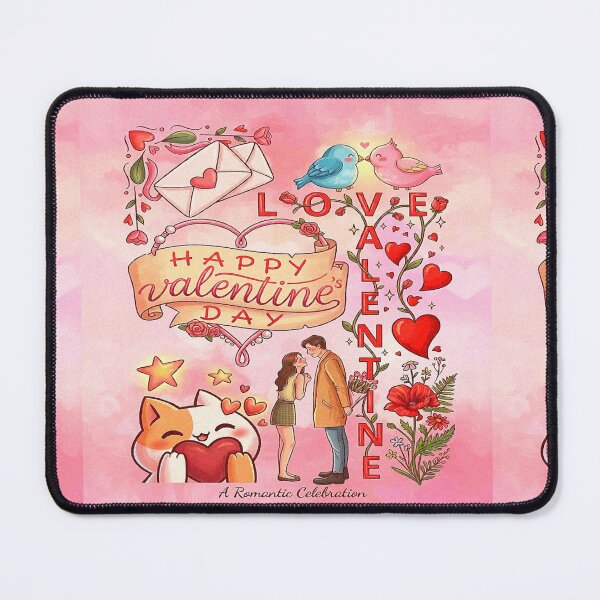 Item preview, Cute Inspirational Valentine’s Day Aesthetic Collage – Romantic Couple ,Romantic letter, Kawaii Cat and Birds. designed and sold by Giulivo Store Graphic.