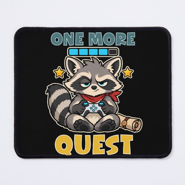 Item preview, One More Quest Raccoon Gamer designed and sold by Bawek85Designs.