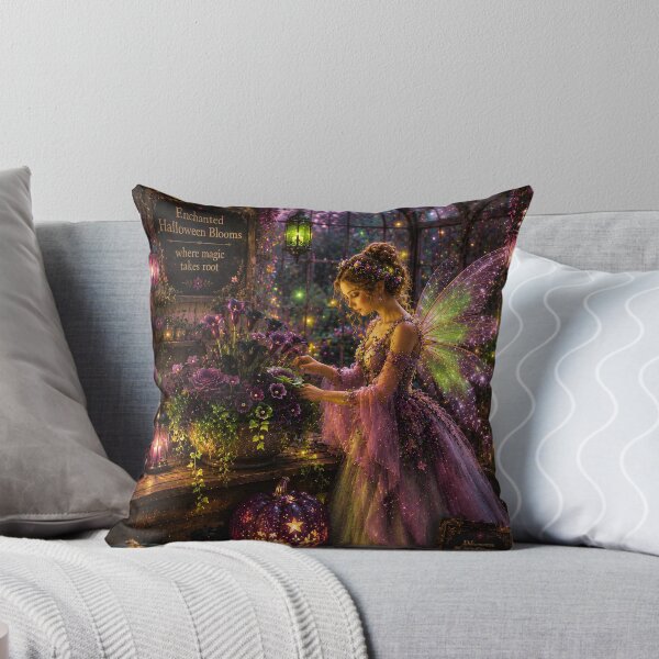 Item preview, Enchanted Halloween Blooms — Magical Greenhouse Fairy Garden- new upscaled edition designed and sold by Novel Works Studio.