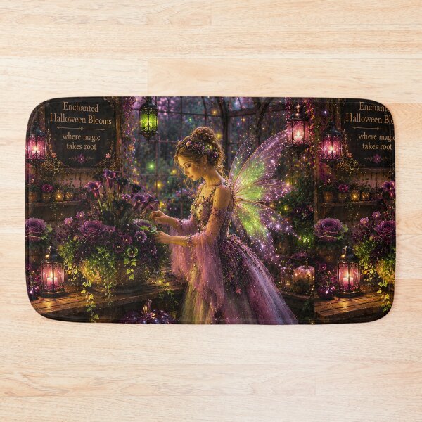Item preview, Enchanted Halloween Blooms — Magical Greenhouse Fairy Garden- new upscaled edition designed and sold by Novel Works Studio.