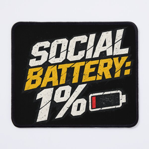 Item preview, Social Battery 1% Introvert Grunge designed and sold by FZ Studio .