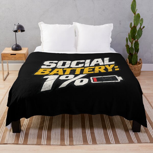 Item preview, Social Battery 1% Introvert Grunge designed and sold by FZ Studio .