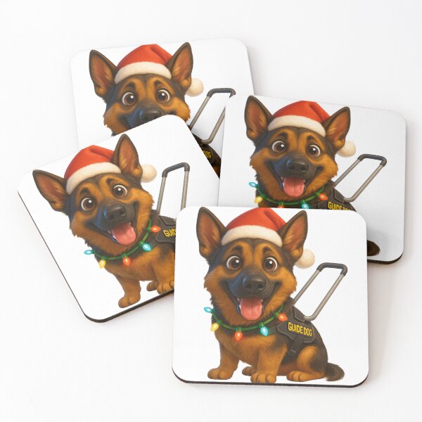 Item preview, German Shepherd Guide Dog Christmas designed and sold by Sillytoe.
