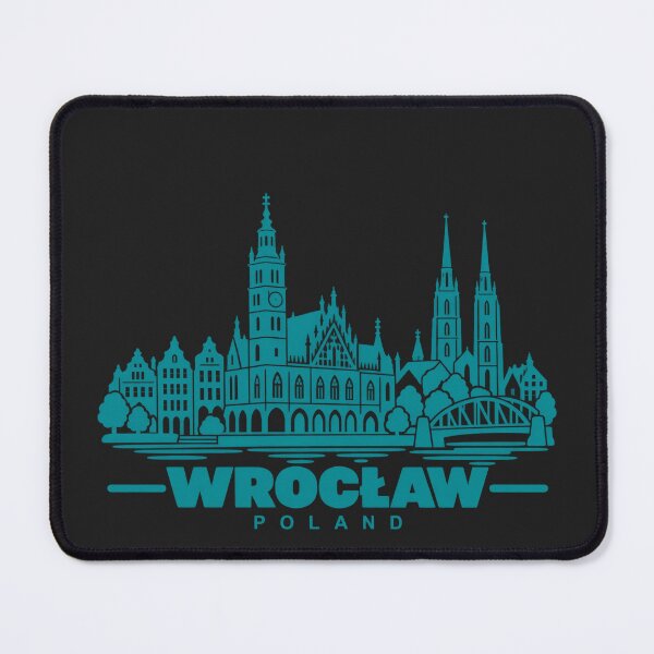 Item preview, Wroclaw Poland Line Art Skyline Poster designed and sold by CMYKStudio.