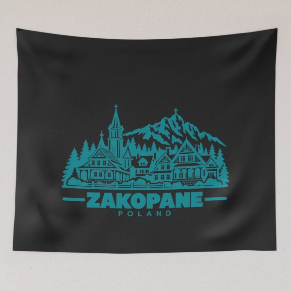 Item preview, Zakopane Poland Line Art Travel Poster designed and sold by CMYKStudio.