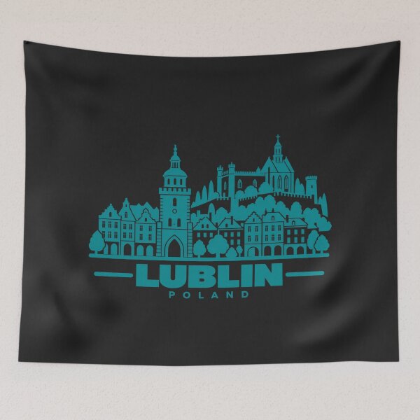 Item preview, Lublin Poland Line Art Landmark Poster designed and sold by CMYKStudio.