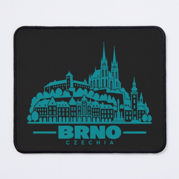 Item preview, Brno Czechia Line Art Skyline Poster designed and sold by CMYKStudio.