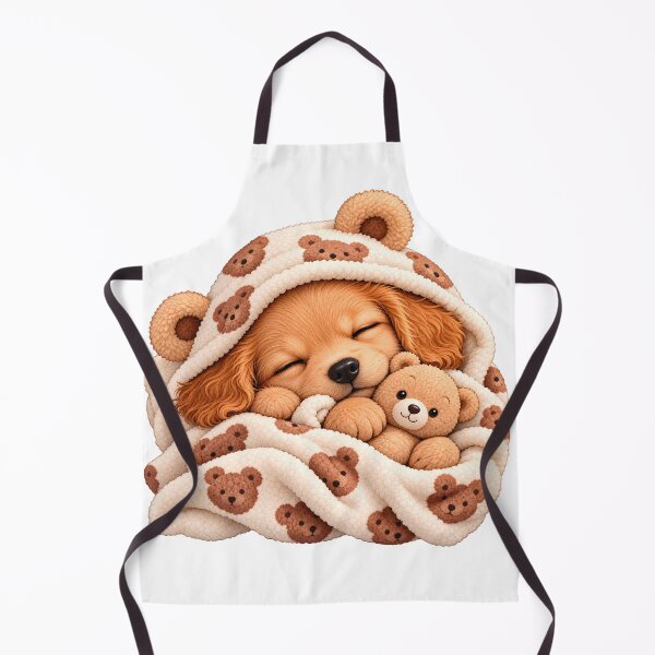 Item preview, Cozy Sleeping Puppy with Teddy Bear Blanket designed and sold by TinyWeird.