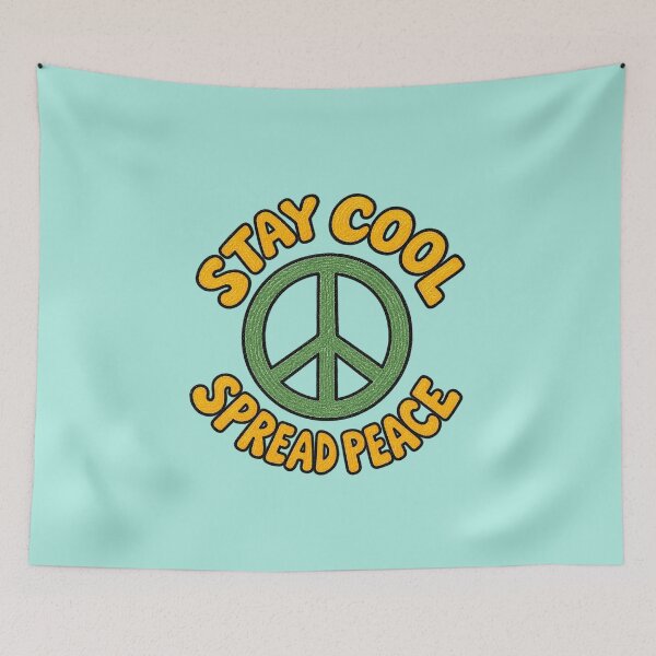 Item preview, Stay Cool Spread Peace Retro Peace Symbol designed and sold by RosalesArts.