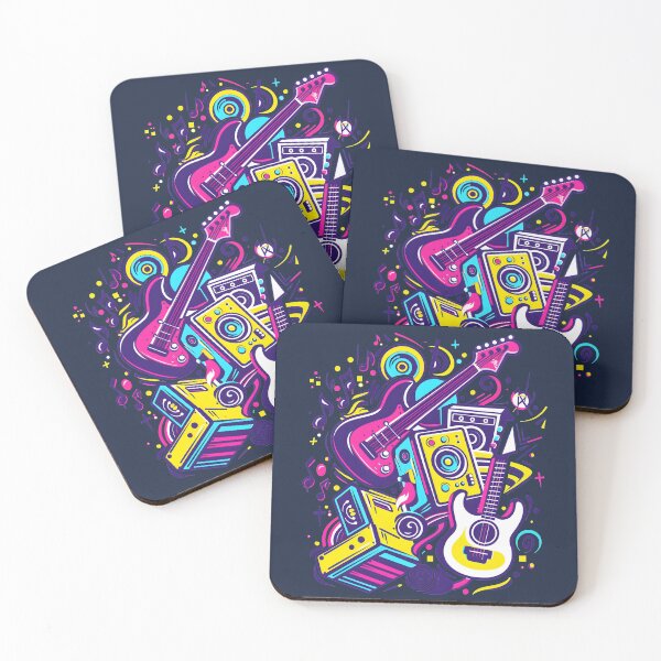 Item preview, Psychedelic Guitar Pop Art designed and sold by  MAD's Recreation Studio.