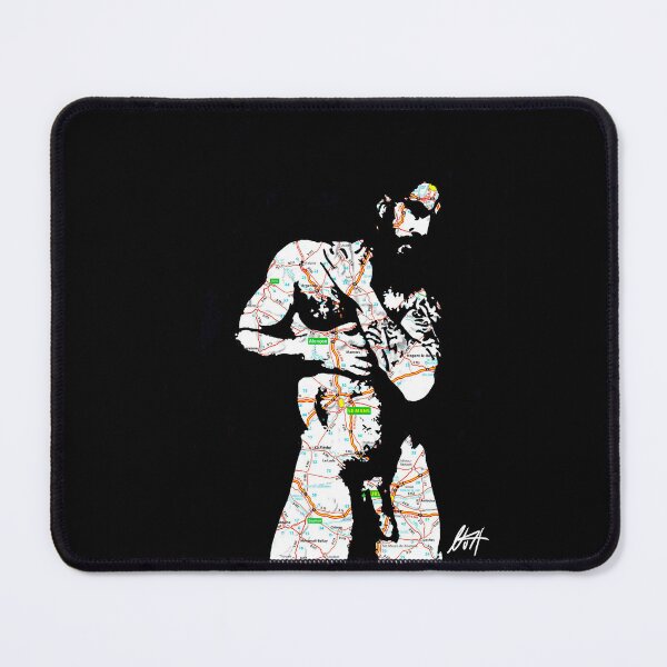 Item preview, Big Muscled And Tattooed Daddy Map Art By NLMKArtStudio designed and sold by NLMKArtStudio.