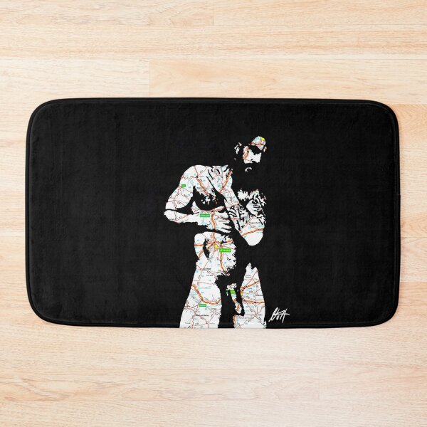 Item preview, Big Muscled And Tattooed Daddy Map Art By NLMKArtStudio designed and sold by NLMKArtStudio.