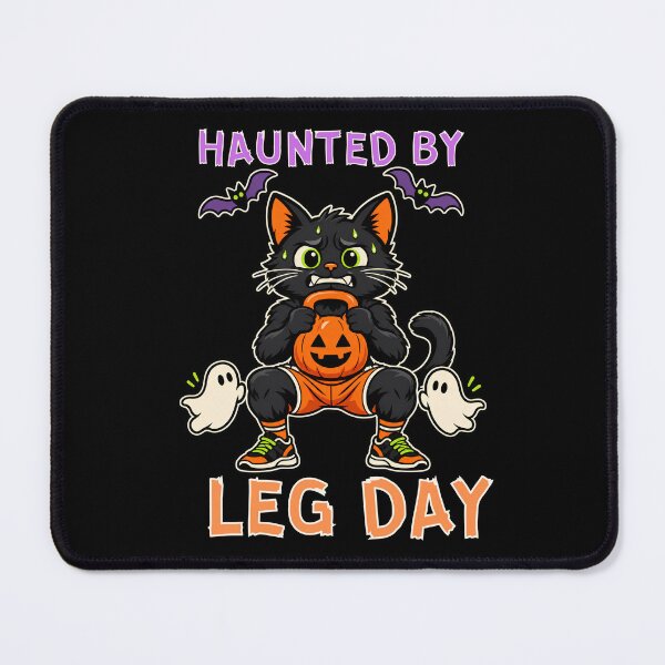 Item preview, Haunted by Leg Day Halloween Cat designed and sold by Bawek85Designs.