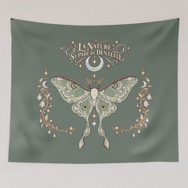 Item preview, La nature se pare de dentelle - Laced luna moth designed and sold by etherElric.