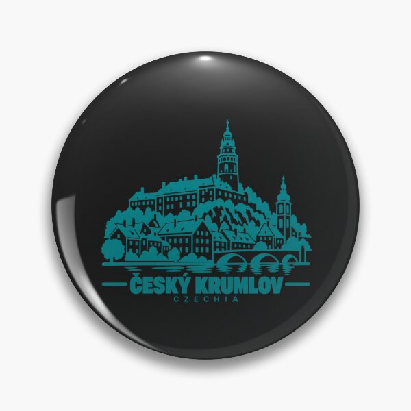 Artikelvorschau, Cesky Krumlov Tschechien Line Art Wahrzeichen Poster entworfen und verkauft von CMYKStudio.