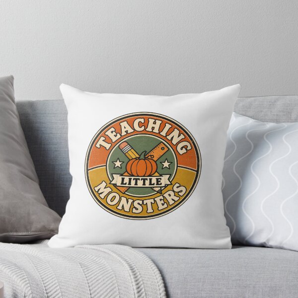 Item preview, Teaching Little Monsters Retro Halloween Teacher designed and sold by epic-phrases.