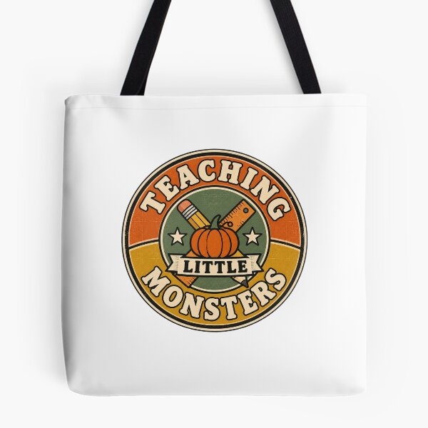 Item preview, Teaching Little Monsters Retro Halloween Teacher designed and sold by epic-phrases.