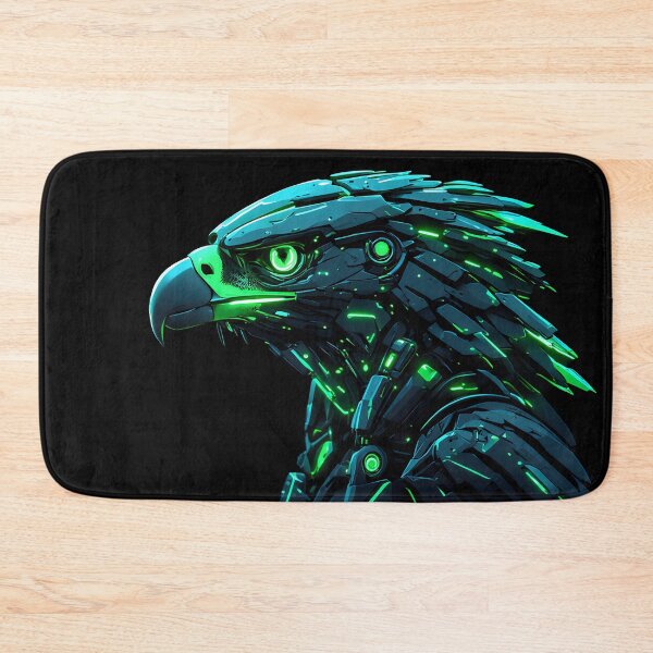 Item preview, Cyberpunk Neon Mecha Falcon designed and sold by Cyber Gold Studio.