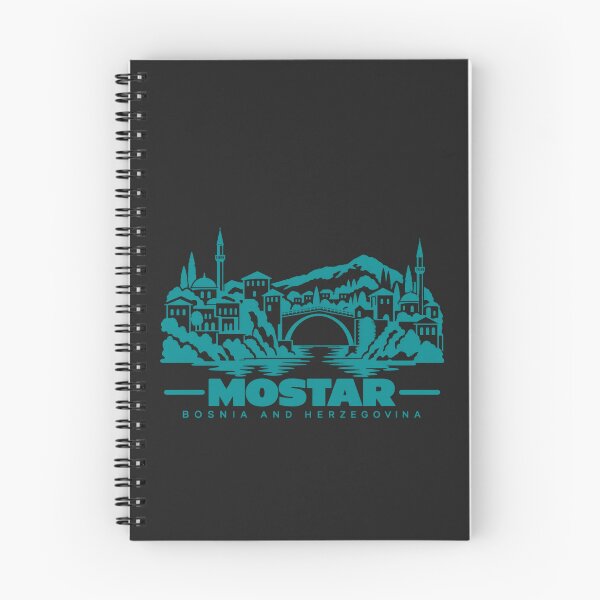 Item preview, Mostar Bosnia and Herzegovina Line Art Landmark Poster designed and sold by CMYKStudio.