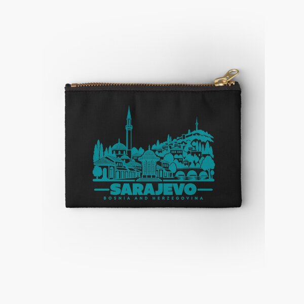 Item preview, Sarajevo Bosnia and Herzegovina Line Art Skyline Poster designed and sold by CMYKStudio.