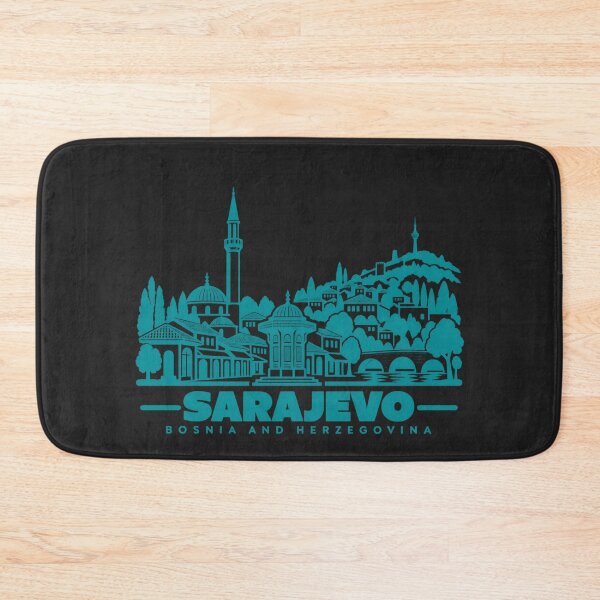 Item preview, Sarajevo Bosnia and Herzegovina Line Art Skyline Poster designed and sold by CMYKStudio.