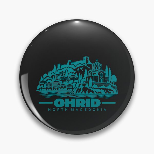Item preview, Ohrid North Macedonia Line Art Coastline Poster designed and sold by CMYKStudio.