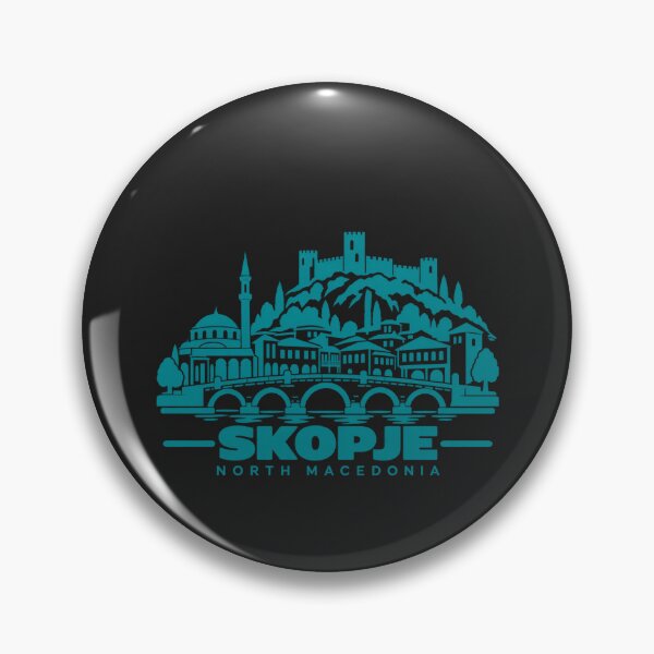 Item preview, Skopje North Macedonia Line Art Skyline Poster designed and sold by CMYKStudio.