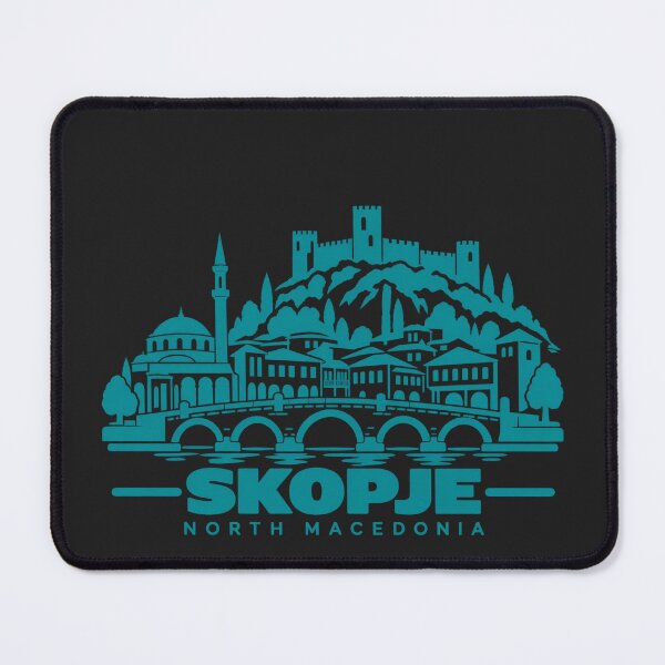 Item preview, Skopje North Macedonia Line Art Skyline Poster designed and sold by CMYKStudio.