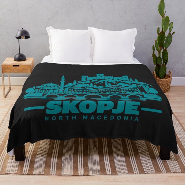 Item preview, Skopje North Macedonia Line Art Skyline Poster designed and sold by CMYKStudio.