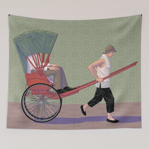 Item preview, Old Rickshaw Illustration designed and sold by YoungLWorkshop.